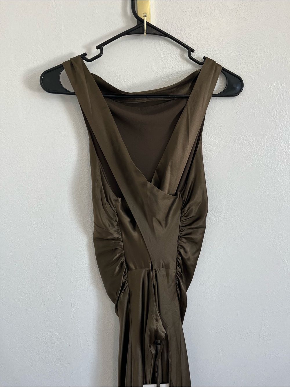 Reformation Anaiis Silk Dress in Morel Size 6 - Picture 6 of 9
